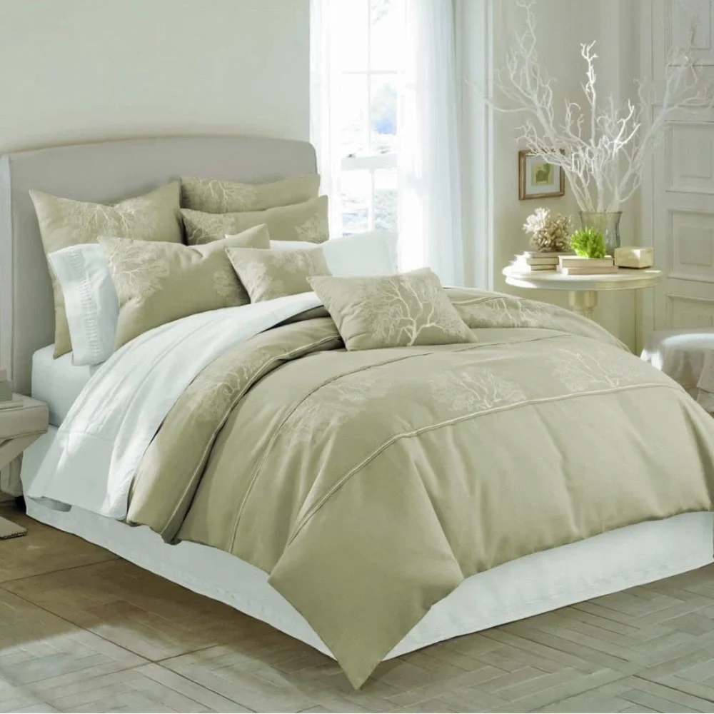 Sanctuary by l'erba Queen duvet cover sage green